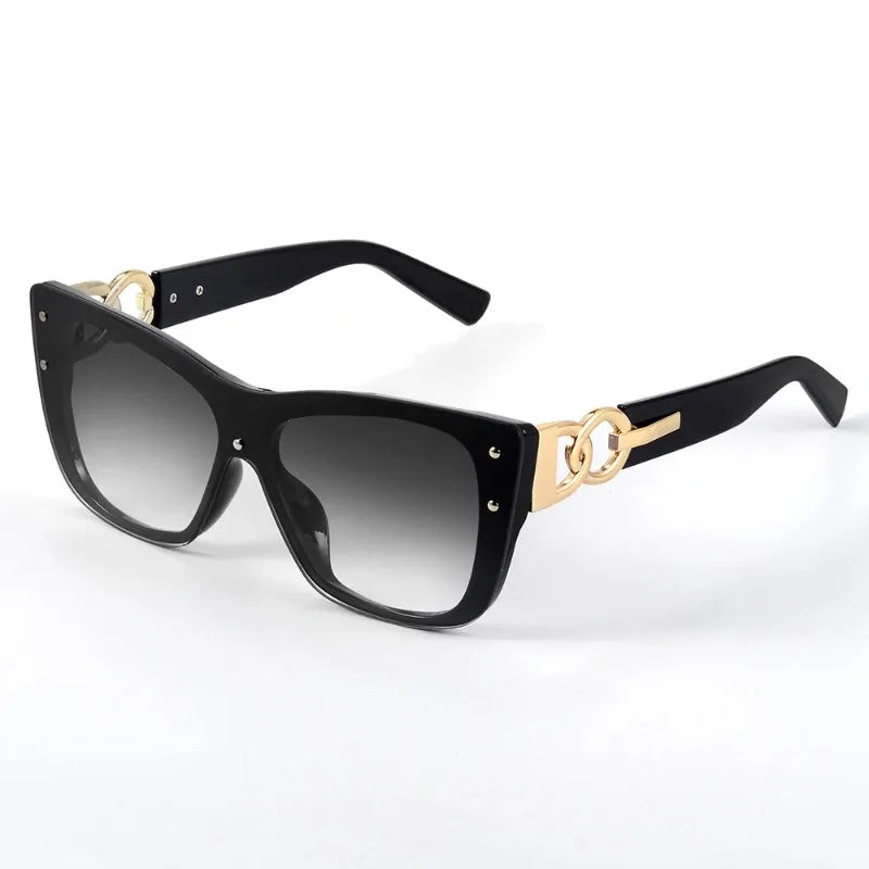 New Fashion Big Frame Cat Eye Sunglasses For Ladies Street Shot Fashionable Sunglasses for Women Driving Shades UV400 INSV