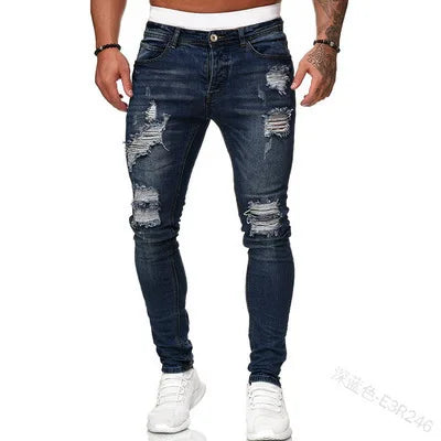 New 2025 high-quality Fashion Casual Cotton Business Black Denim Pants Male Trousers Men's Stretch Regular Fit Jeans S-XXXL