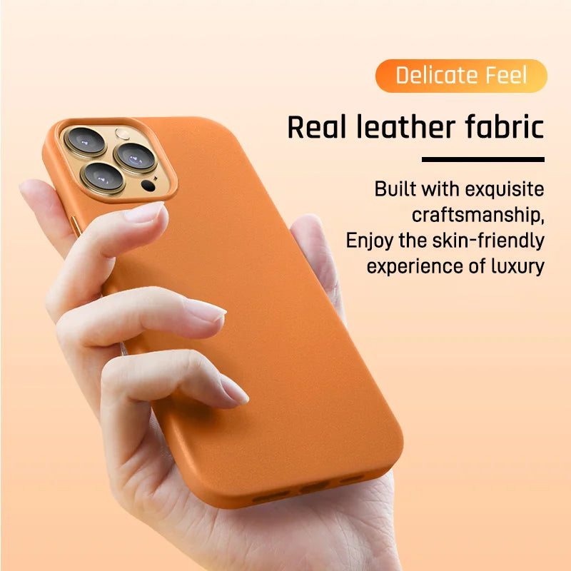 Luxury Leather Case For iPhone 15 14 13 Pro Max Plus Mini For Magsafe Magnetic Wireless Charging With Animation Phone Accessorie