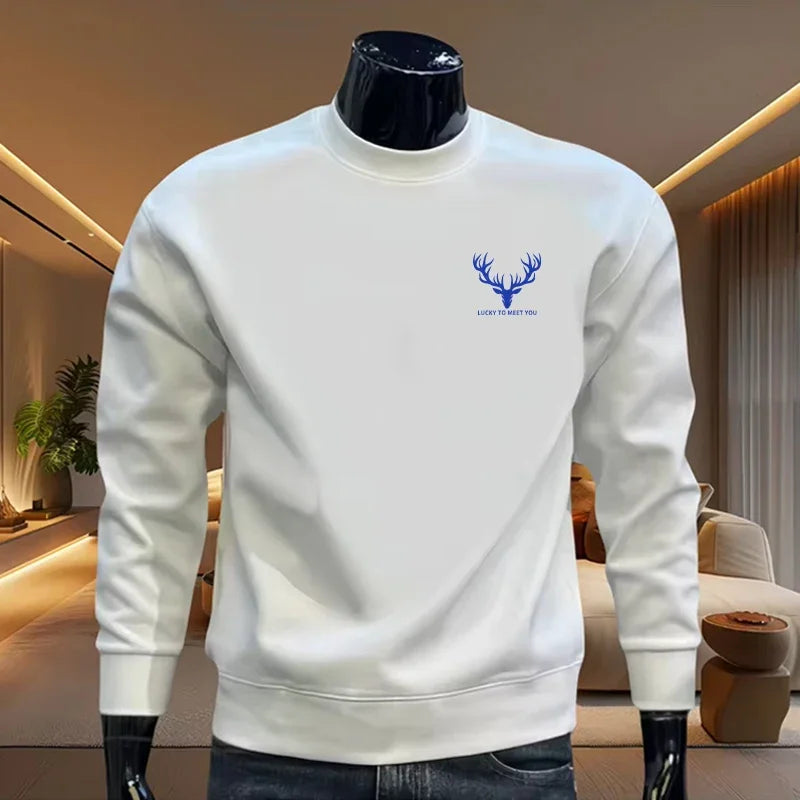 Urban Fashion Pullover Male Home Outdoor Comfort Warm Tops Spring Autumn Daily Casual Sports Round Neck Hoodies Men's Sweatshirt