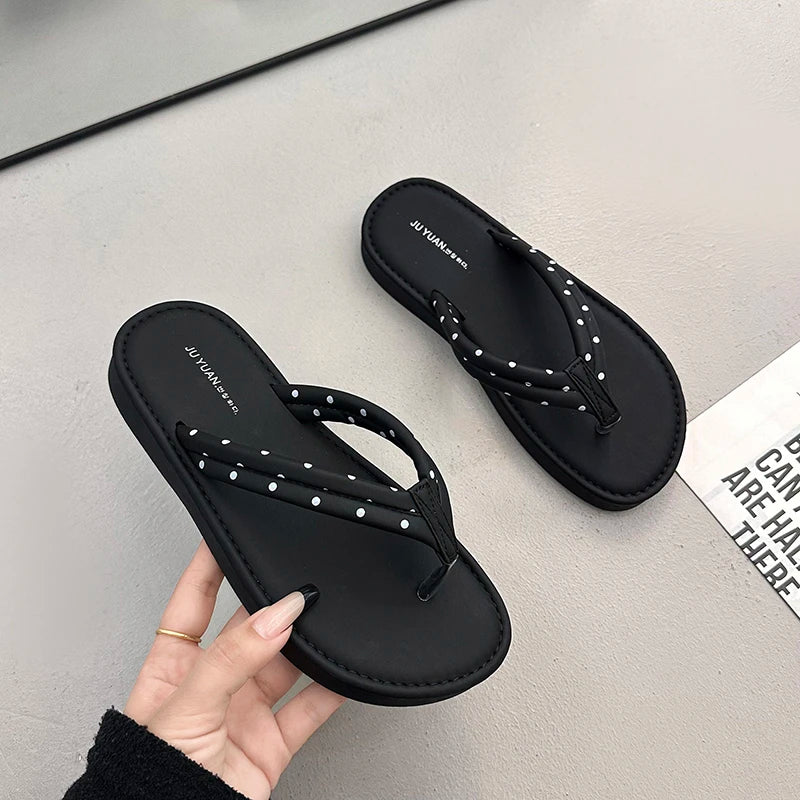 Women's Sandals Summer New Beach Flat Shoes Casual Comfortable Non-Slip Wear-Resistant Slippers Zapatillas Mujer