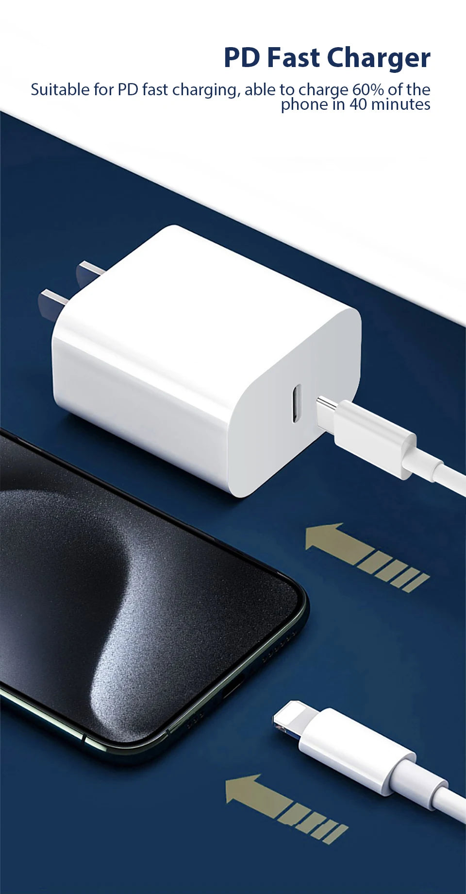 30W PD Fast Charger For iPhone 14 13 12 USB C To Lightning Quick Charging Cable For iPhone 17 16 15 Pro Max Type C Power Adapter