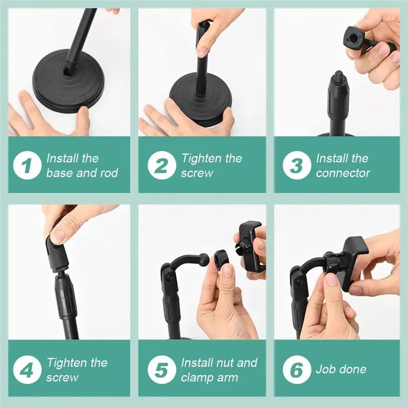 360° Rotatable Anti-Slip Base Desktop Holder Foldable Adjustable Mobile Phone Bracket Phone Video Live For iPhone Samsung Xiaomi