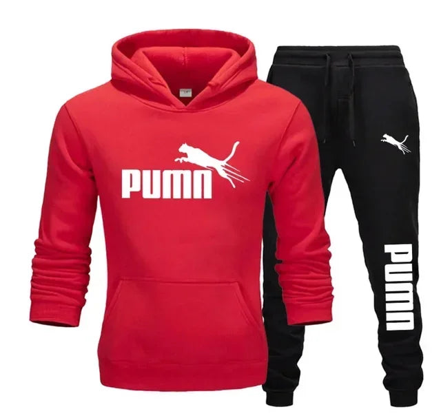2025 New Autumn and Winter Men's Pullover Hoodie and Pants Two-Piece Set Fashionable Trendy Fitness Casual Sportswear
