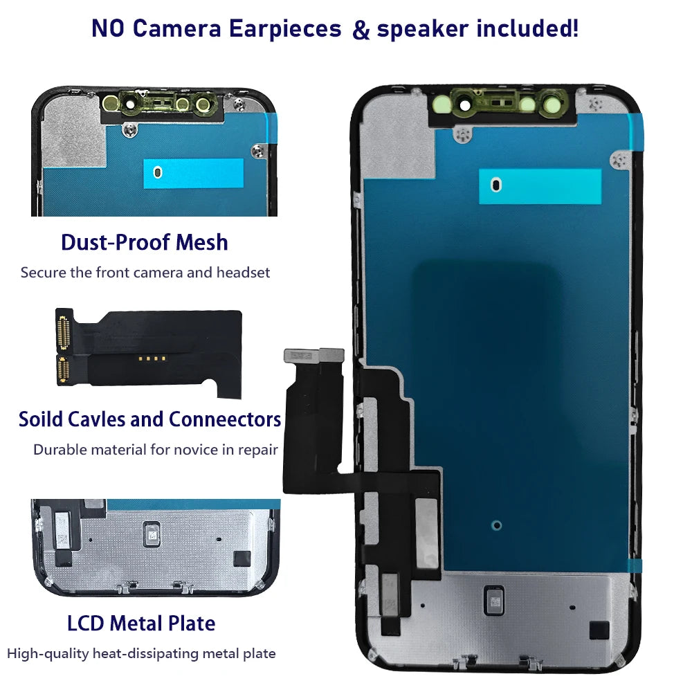 A1984, A2105, A2106 OLED Pantalla for iphone XR LCD Display Touch Screen Digitizer Assembly for iPhone XR LCD Replacement