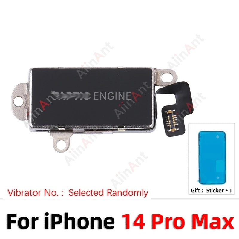 100% Test AiinAnt For TAPTIC ENGINE Vibrator Motor Flex Cable For iPhone 12 13 14 15 Pro Max Plus mini with Sticker Spare Parts