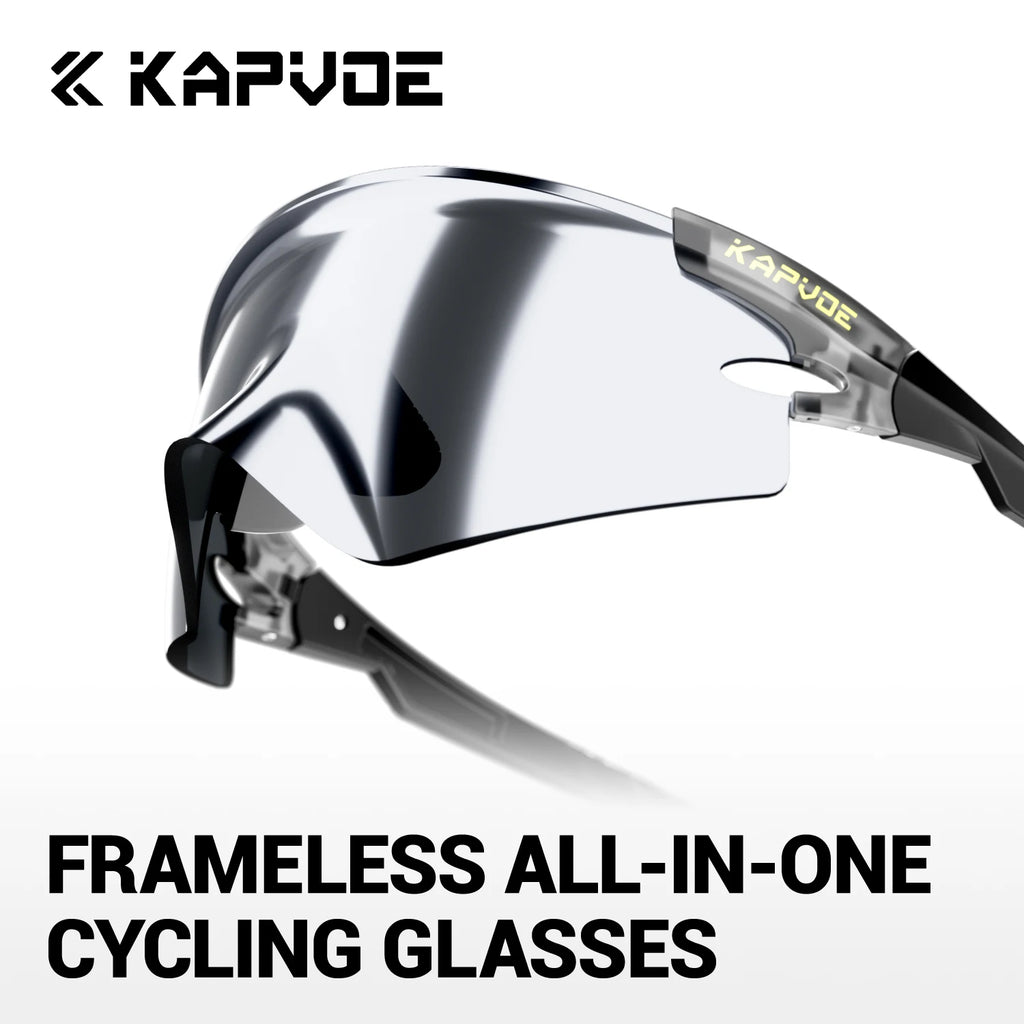 Kapvoe New Eagle Beak Photochromic Cycling Sunglasses Men Women MTB Glasses UV400 Bicycle Eyewear Sports Outdoor Bike Goggles