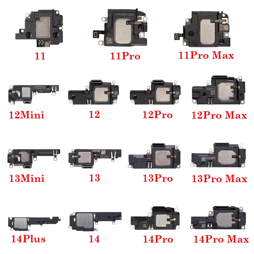 1Pcs Loudspeaker For iphone 11 12 13 14 15 Plus Mini Pro Max Lound Speaker Ringer inner Buzzer Flex Cable Replacement Parts