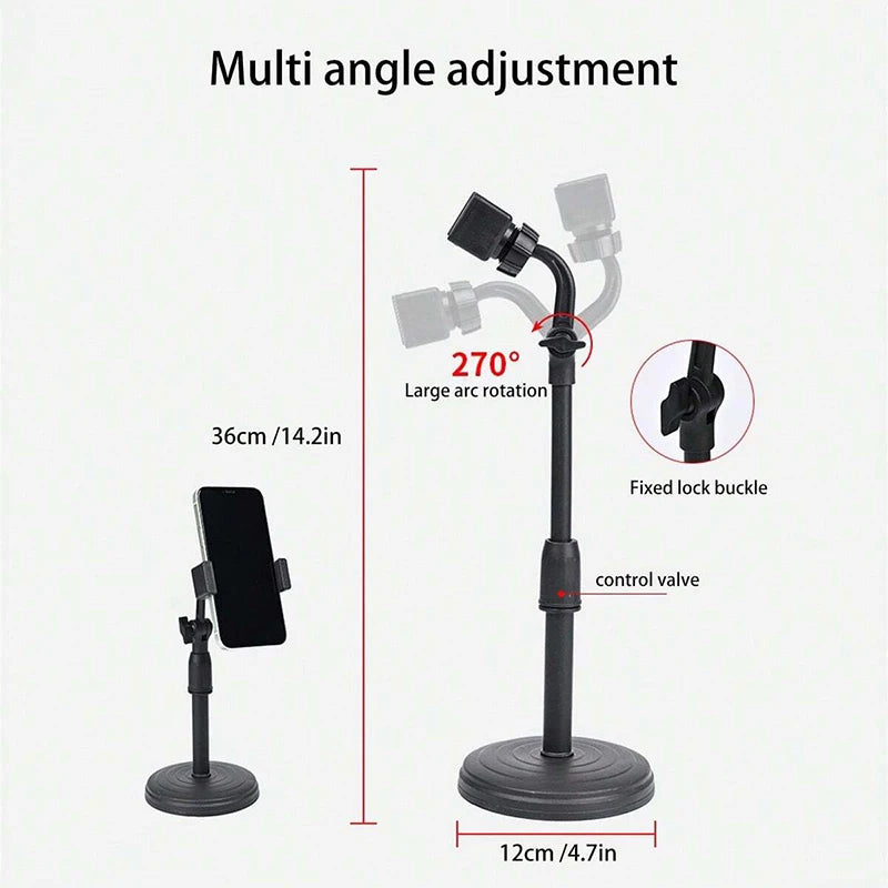 360° Rotatable Anti-Slip Base Desktop Holder Foldable Adjustable Mobile Phone Bracket Phone Video Live For iPhone Samsung Xiaomi
