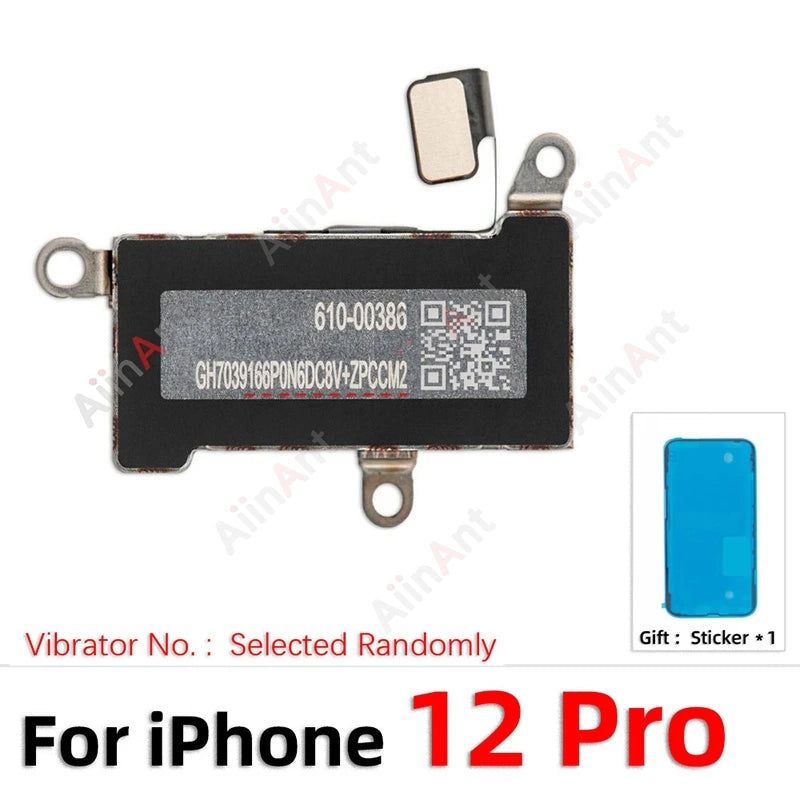 100% Test AiinAnt For TAPTIC ENGINE Vibrator Motor Flex Cable For iPhone 12 13 14 15 Pro Max Plus mini with Sticker Spare Parts