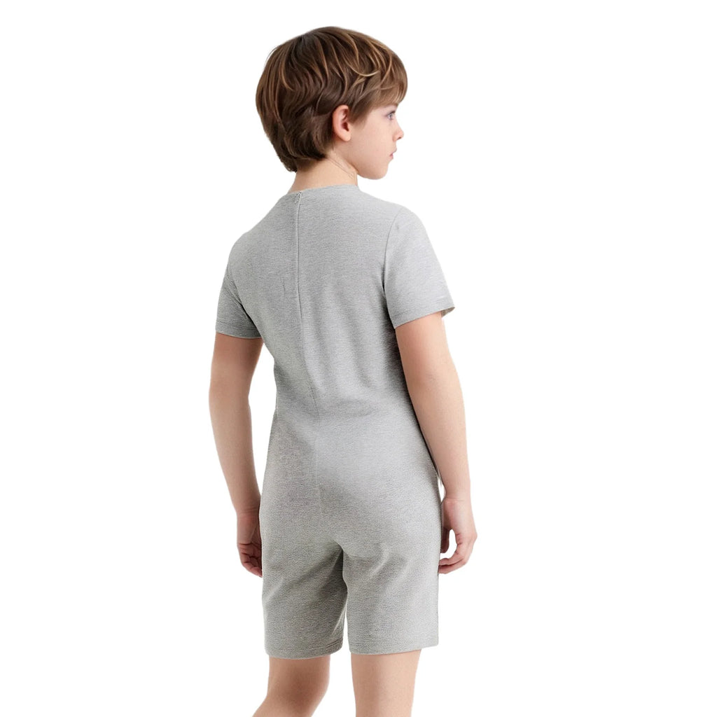 Children Anti-Strip Jumpsuit Kids Special Needs Adaptive Clothing Cotton Rompers Zipper One Piece Jumpsuit for Wearing All Day