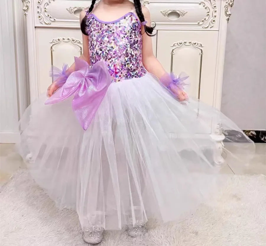 Summer Stage Girl Dress Tutu Ballerine Dance Kids Ballet Leotards Party Baby Dresses Outfit Ballet Girls Clothing Vestidos