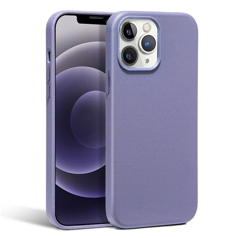 Luxury Leather Case For iPhone 15 14 13 Pro Max Plus Mini For Magsafe Magnetic Wireless Charging With Animation Phone Accessorie