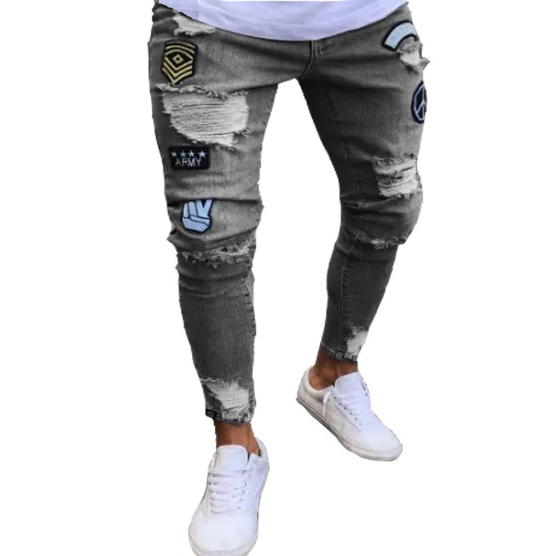 New 2025 high-quality Fashion Casual Cotton Business Black Denim Pants Male Trousers Men's Stretch Regular Fit Jeans S-XXXL