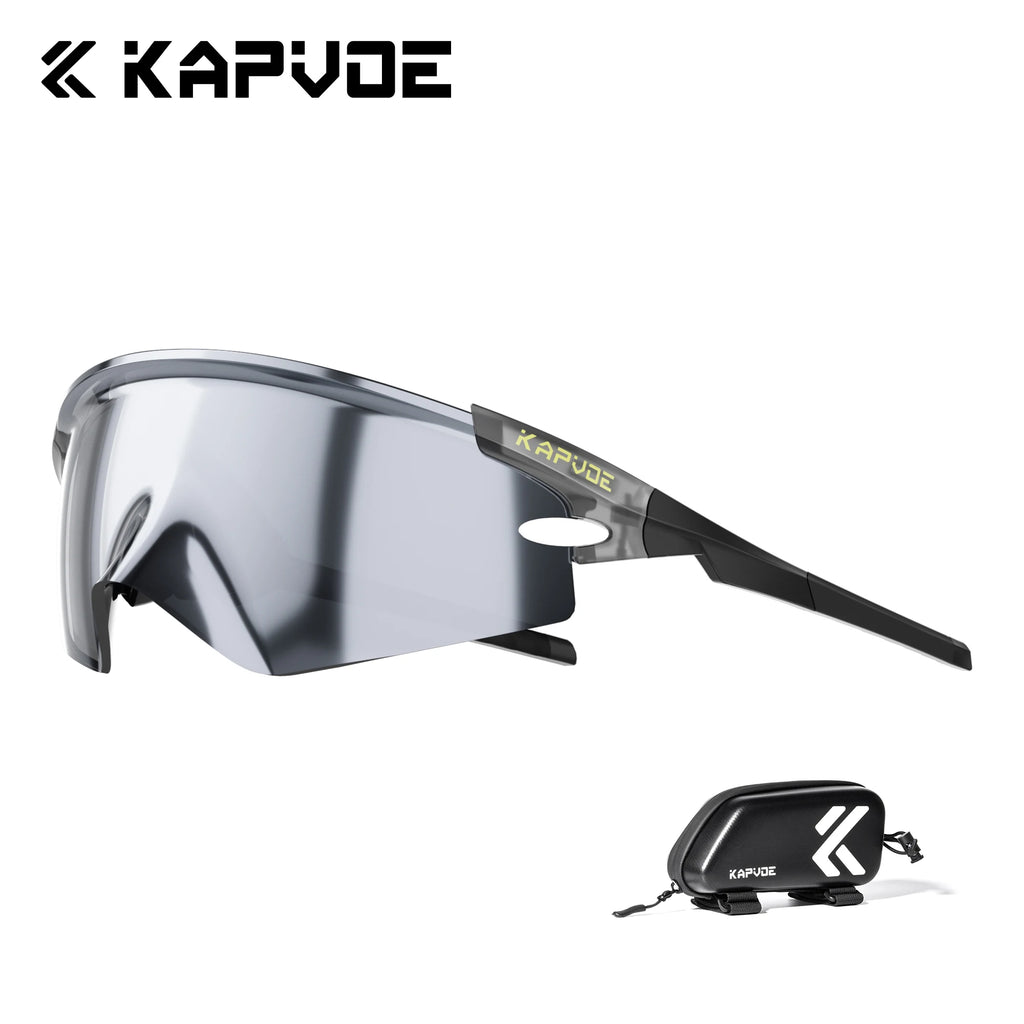 Kapvoe New Eagle Beak Photochromic Cycling Sunglasses Men Women MTB Glasses UV400 Bicycle Eyewear Sports Outdoor Bike Goggles