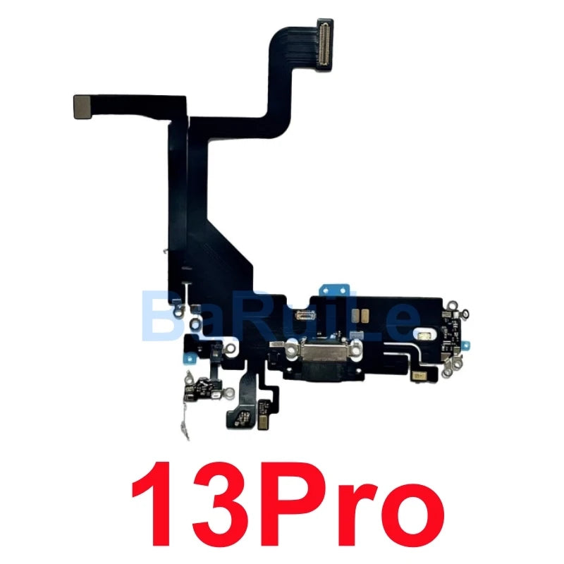 1pcs USB Charging Charger Port Flex For iPhone 11 12 13 14 Pro Max Dock Connector Microphone Headphone Audio Jack Flex Cable