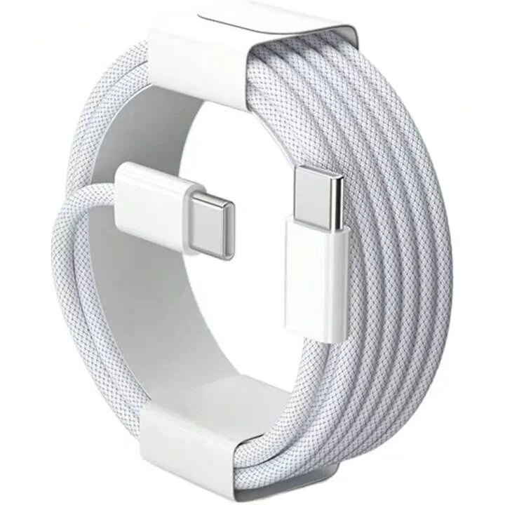 60W PD Nylon Braided USB-C to USB C Fast Charger Cable For iPhone 17 16 15 /Pro Max Compatibility Samsung Type C Fast Charging