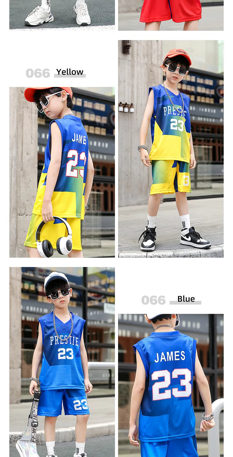 Children Team Training Uniform Kids Basketball Jersey Quick-drying Boy and Girls Comfortable Shirt  Child Sportswear Tracksuits