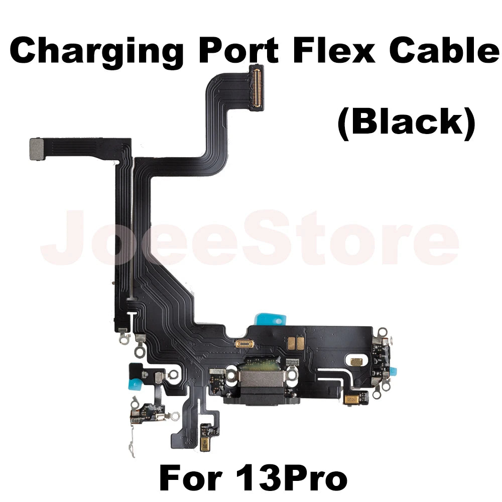 Charging Port Flex Cable for iPhone 11 12 13 14 Pro Max Mini X XS XR USB Charger Dock Connector With Microphone Ribbon Repair