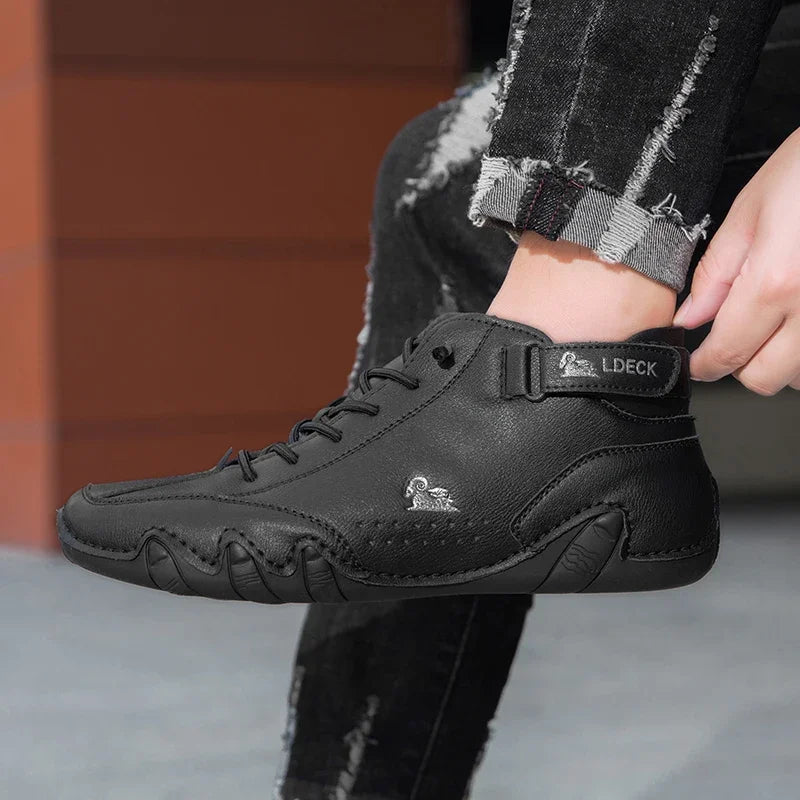 Men High Top Shoes Comfortable High Quality Fashionable Soft Soled Bare Boots Multifunctional Durable Italian Style Men's Boots