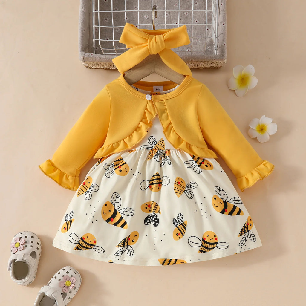 Prowow 0-3Y New Year Baby Dresses Green Velvet Coat Cardigan+Gingerbread Man Dress For Newborns My First Christmas Baby Clothes