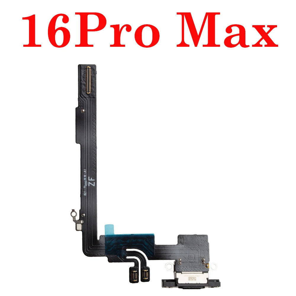 New Charging Port Flex Cable For iPhone 16 15 14 13 12 11 Pro Max Mini Plus USB Charger Dock Connector With Microphone Ribbon
