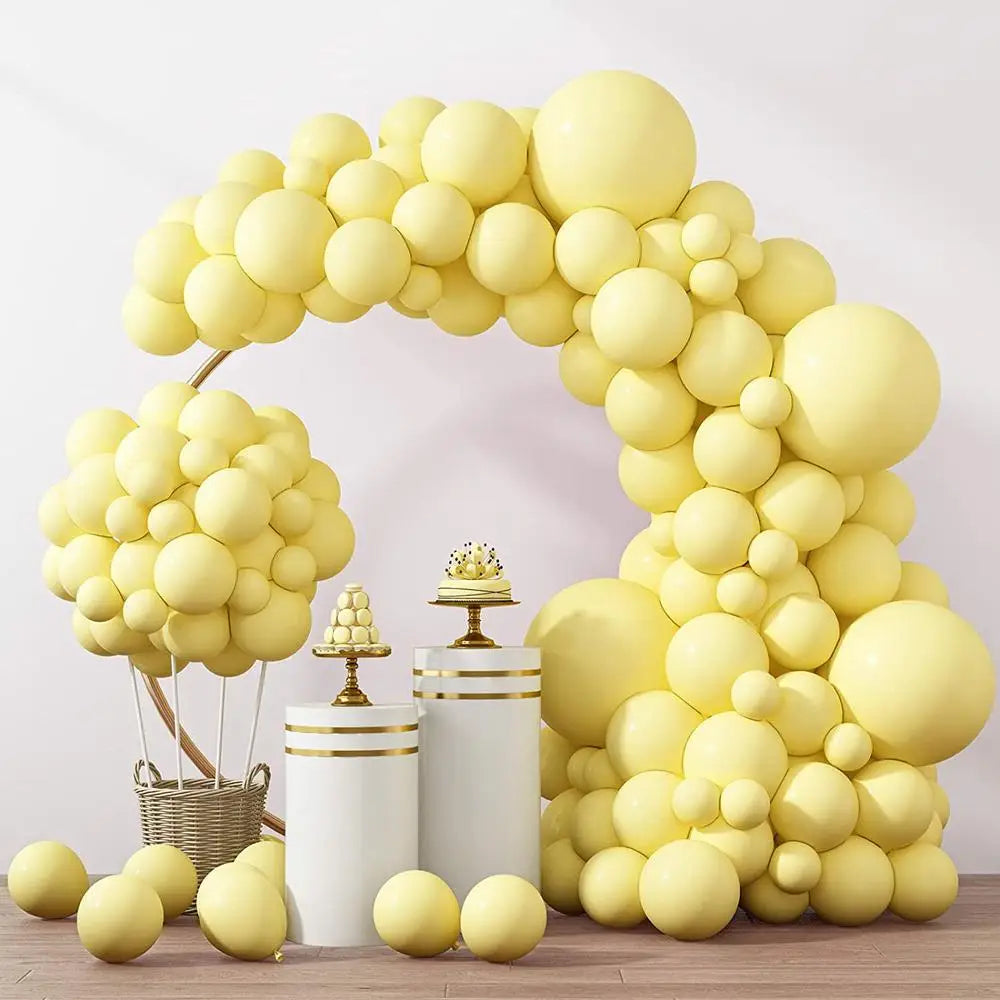 Metallic Gold Latex Balloons Set, Multi-Size Balloon Arch Kit for Birthday Party, Wedding, Graduation, Baby Shower Decorations