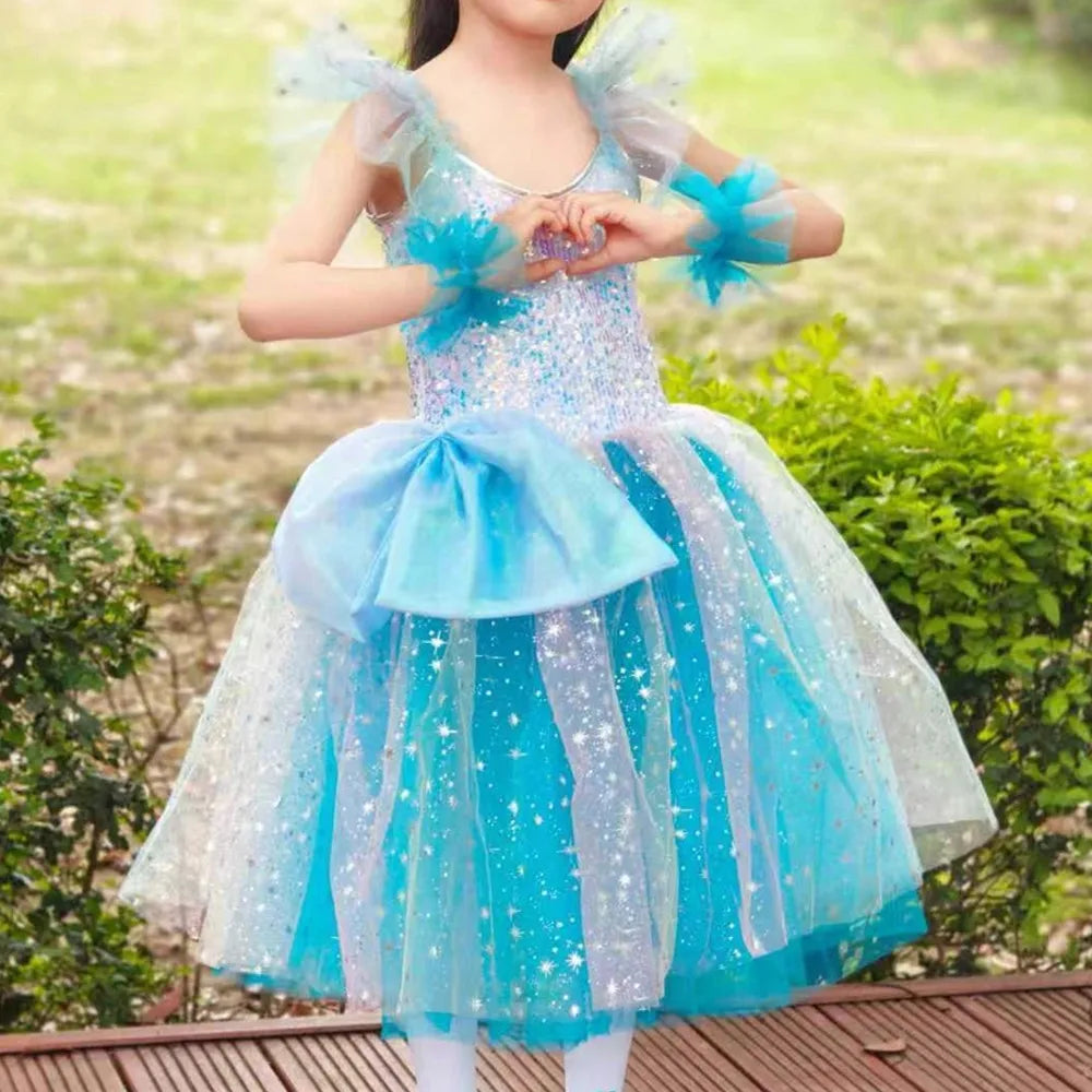 Summer Stage Girl Dress Tutu Ballerine Dance Kids Ballet Leotards Party Baby Dresses Outfit Ballet Girls Clothing Vestidos