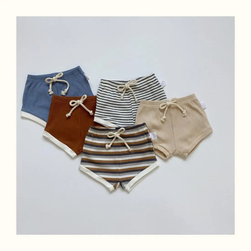 Summer 2 Pieces Toddler Infant Kid Baby Boy Clothes Sets Soft Short Sleeve T-shirt Tops Striped Shorts Summer Outifts Clothing