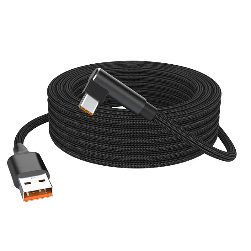 USB C Cable Fast Charge Extension Cable 6A 1M 2M 3M 5M 8M For iPhone 15 16 17 Samsung Huawei Xiaomi Oppo OnePlus VR Camera
