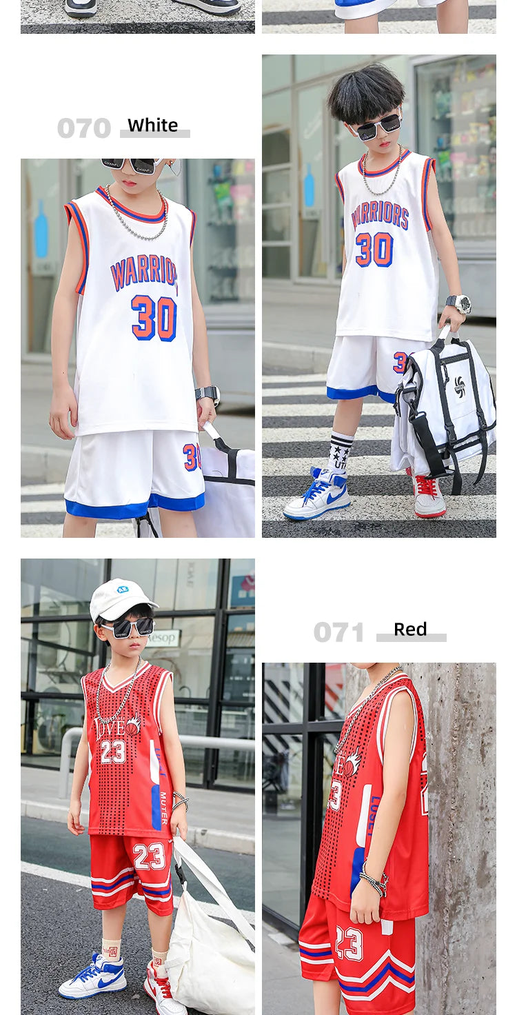 Children Team Training Uniform Kids Basketball Jersey Quick-drying Boy and Girls Comfortable Shirt  Child Sportswear Tracksuits