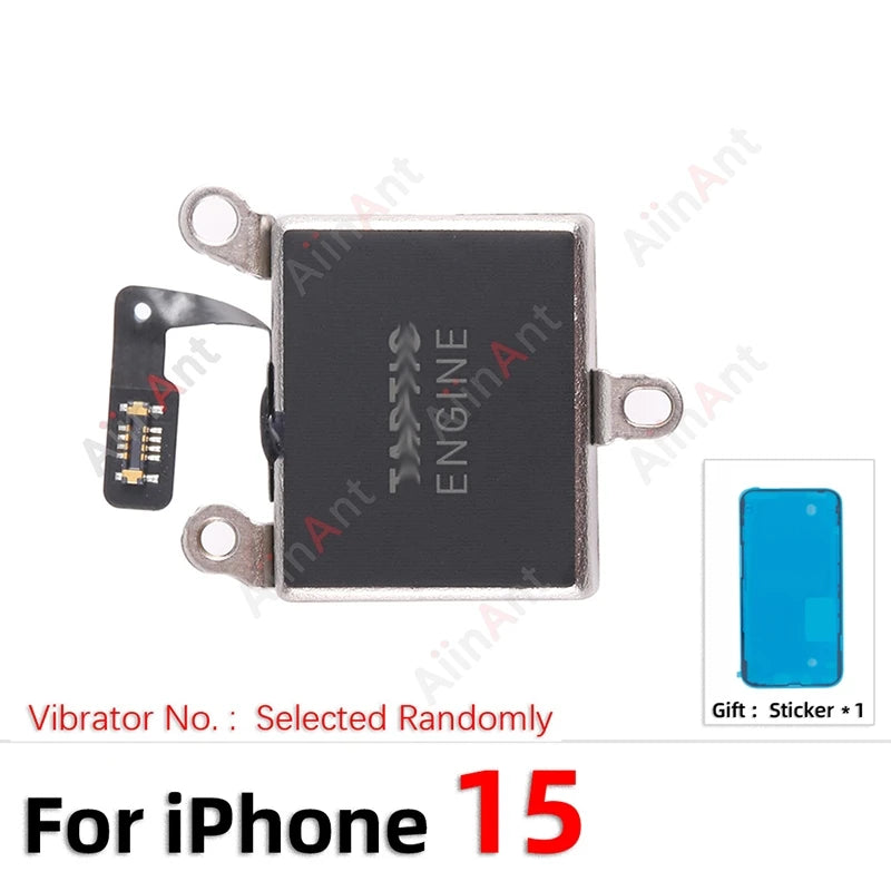 100% Test AiinAnt For TAPTIC ENGINE Vibrator Motor Flex Cable For iPhone 12 13 14 15 Pro Max Plus mini with Sticker Spare Parts