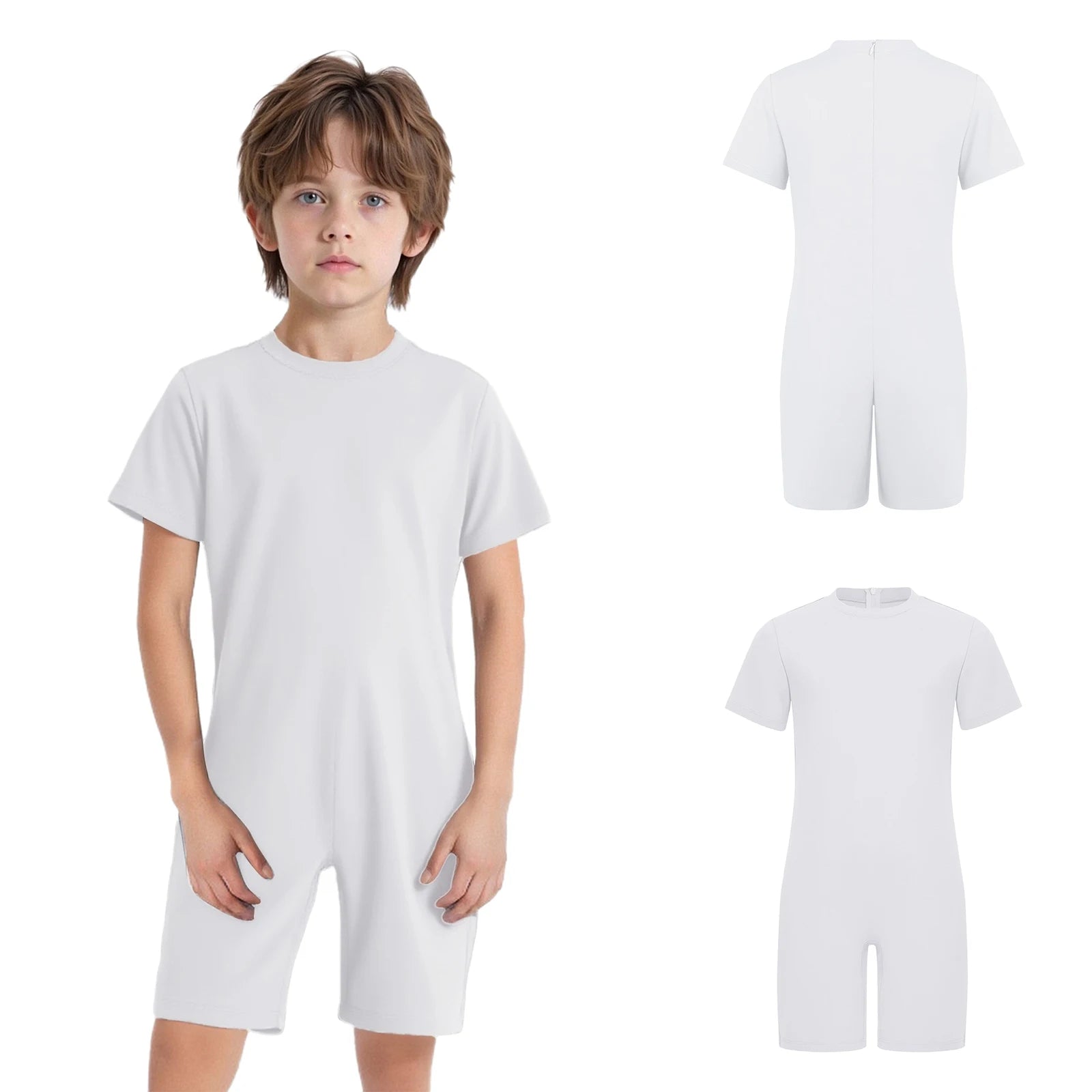 Children Anti-Strip Jumpsuit Kids Special Needs Adaptive Clothing Cotton Rompers Zipper One Piece Jumpsuit for Wearing All Day