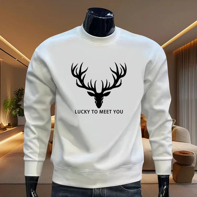 Urban Fashion Pullover Male Home Outdoor Comfort Warm Tops Spring Autumn Daily Casual Sports Round Neck Hoodies Men's Sweatshirt