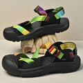 Summer New Handmade  Sandals Leisure Beach Shoes For womens  Outdoor Wading Shoes Man Breathable Casual Anti-collision Toe Flats