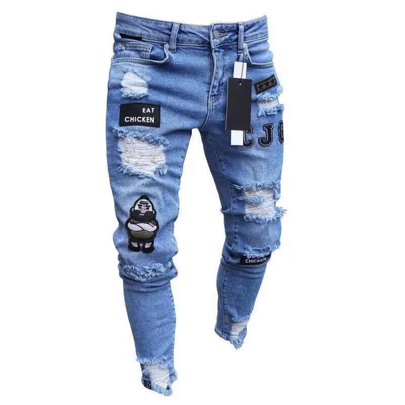 New 2025 high-quality Fashion Casual Cotton Business Black Denim Pants Male Trousers Men's Stretch Regular Fit Jeans S-XXXL