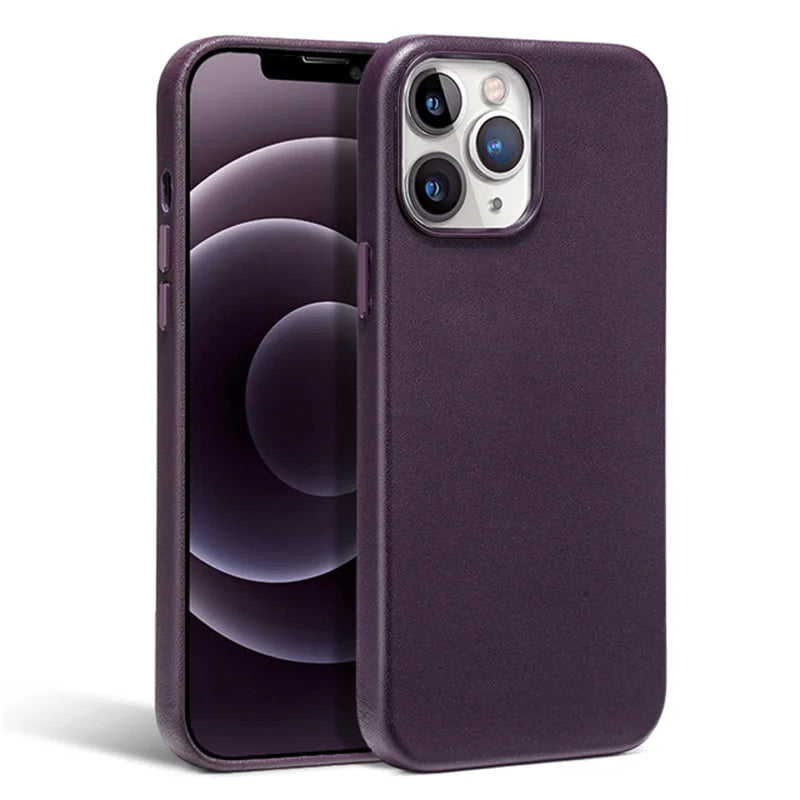 Luxury Leather Case For iPhone 15 14 13 Pro Max Plus Mini For Magsafe Magnetic Wireless Charging With Animation Phone Accessorie