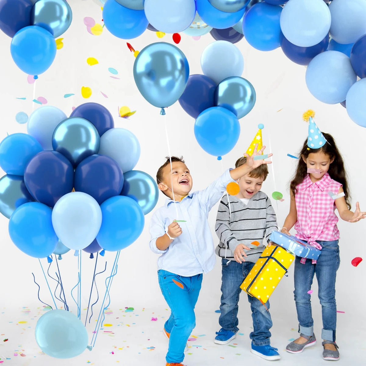 31/36/37/51/101Pcs Metallic Balloons Pearl Latex Balloon Gold Confetti Balloons for Birthday Weddings Baby Shower Party Decor