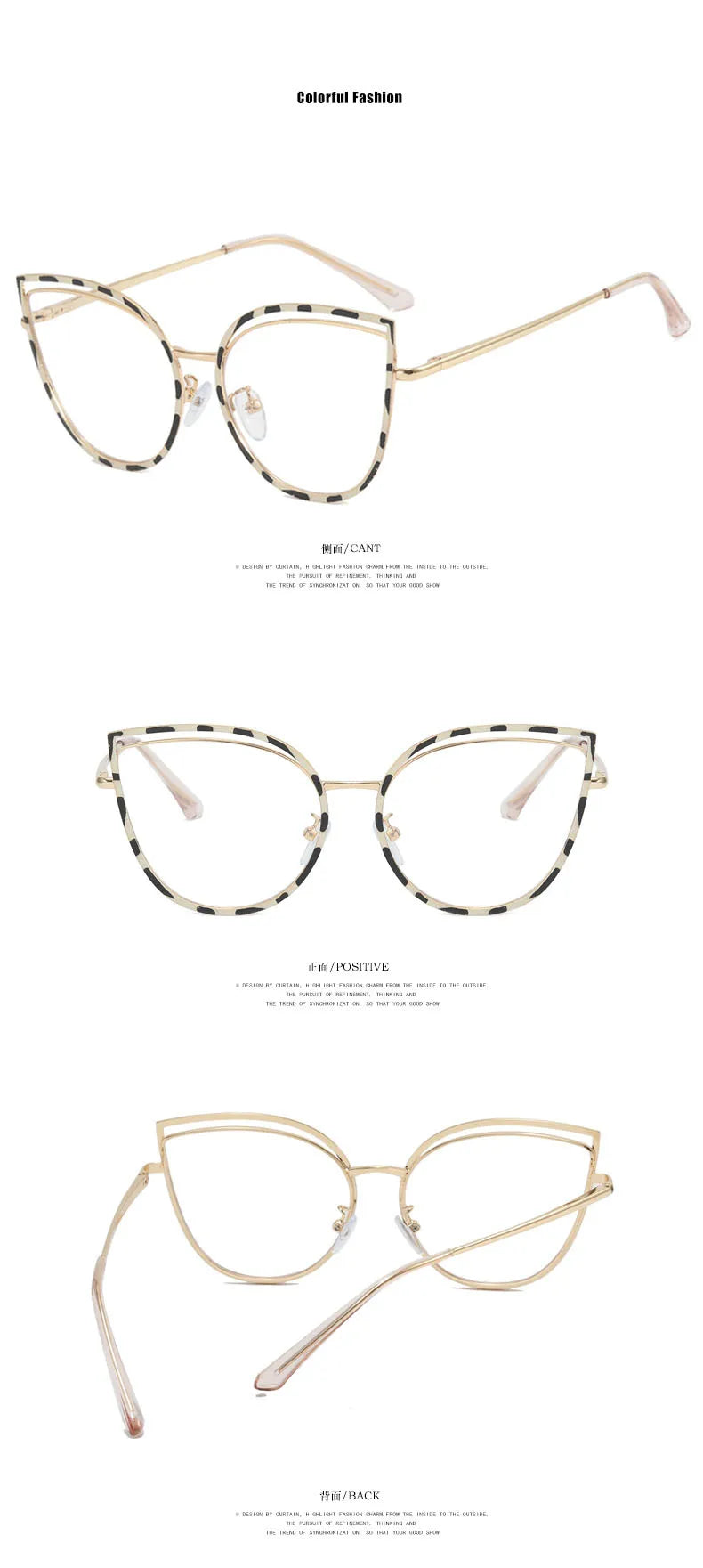 Cutout Cat Eye Metal Frame Clear Glasses Fashion Myopia Nerd Spectacles  -0.5 -1.0 -2.0 -3.0 -4.0 to -6.0