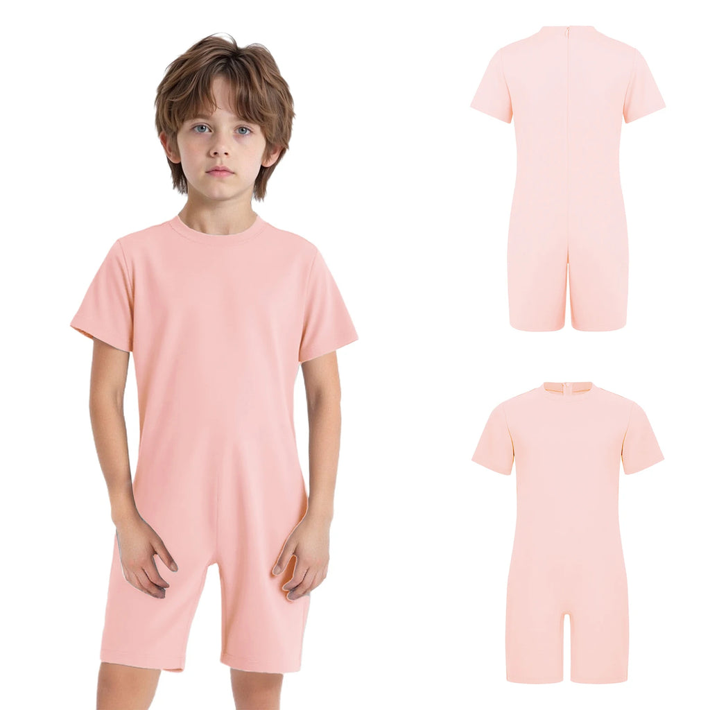 Children Anti-Strip Jumpsuit Kids Special Needs Adaptive Clothing Cotton Rompers Zipper One Piece Jumpsuit for Wearing All Day