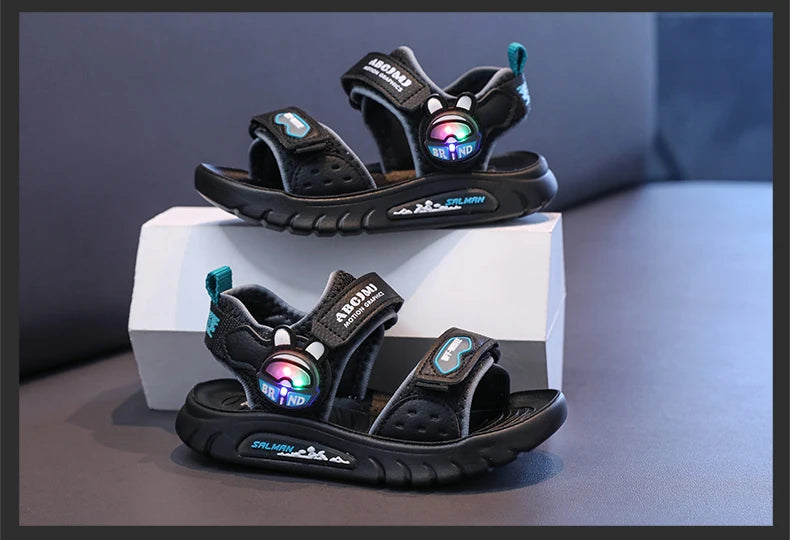 Summer Sandals for Boys Casual Beach Shoes Breathable Sport Sandals Comfortable Soft Sole Kids Shoes Fashion Non-slip Sandalias