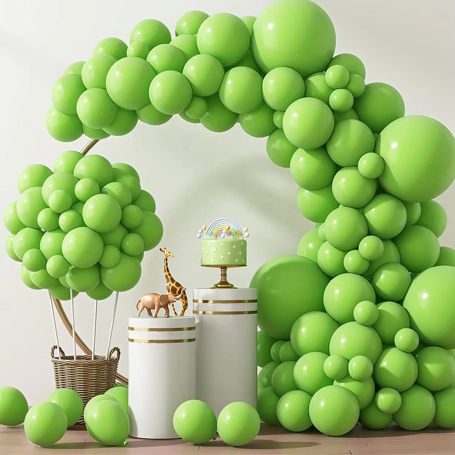 Metallic Gold Latex Balloons Set, Multi-Size Balloon Arch Kit for Birthday Party, Wedding, Graduation, Baby Shower Decorations