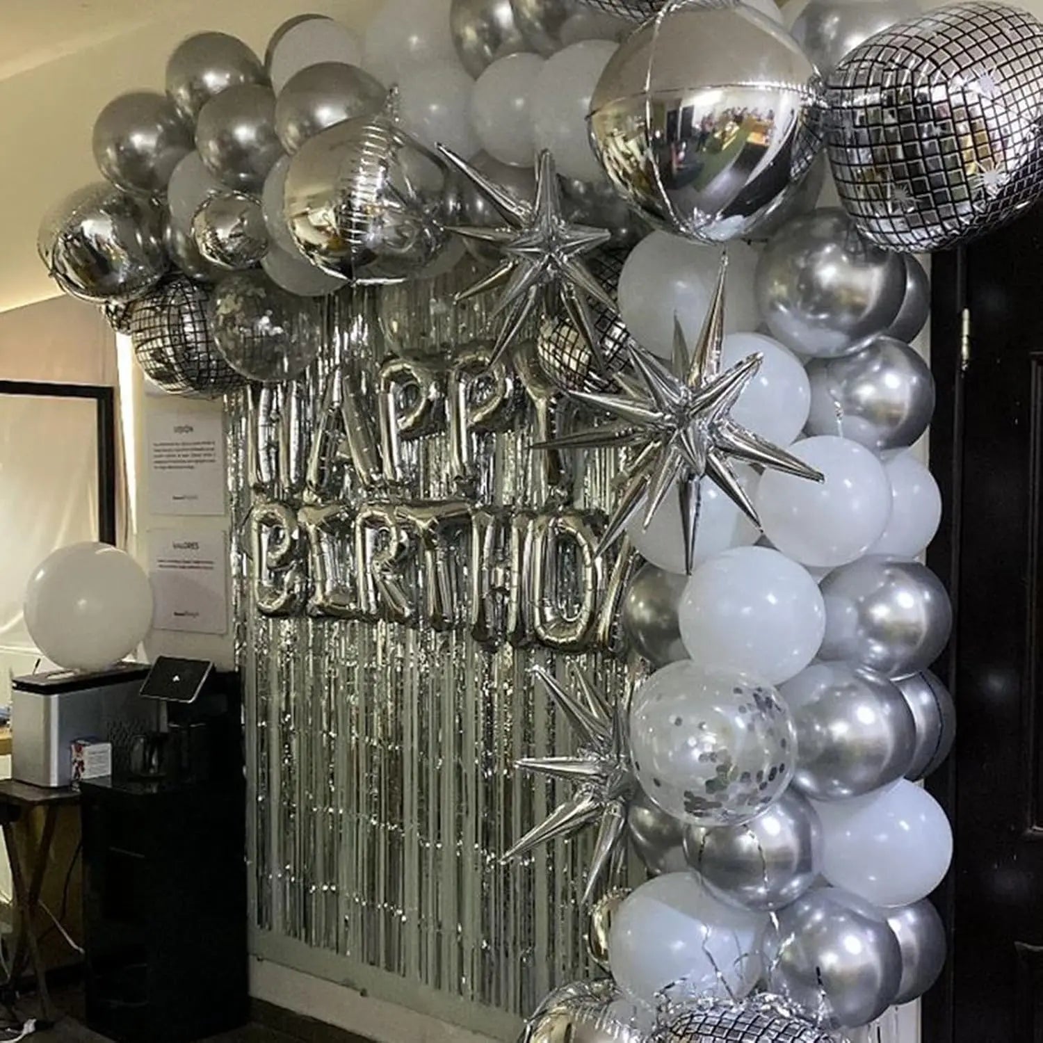 10/5Pcs Metal Silver Gold 4D Round Foil Balloon Mylar Balloons for Birthday Wedding New Year Baby Shower Party Decorations