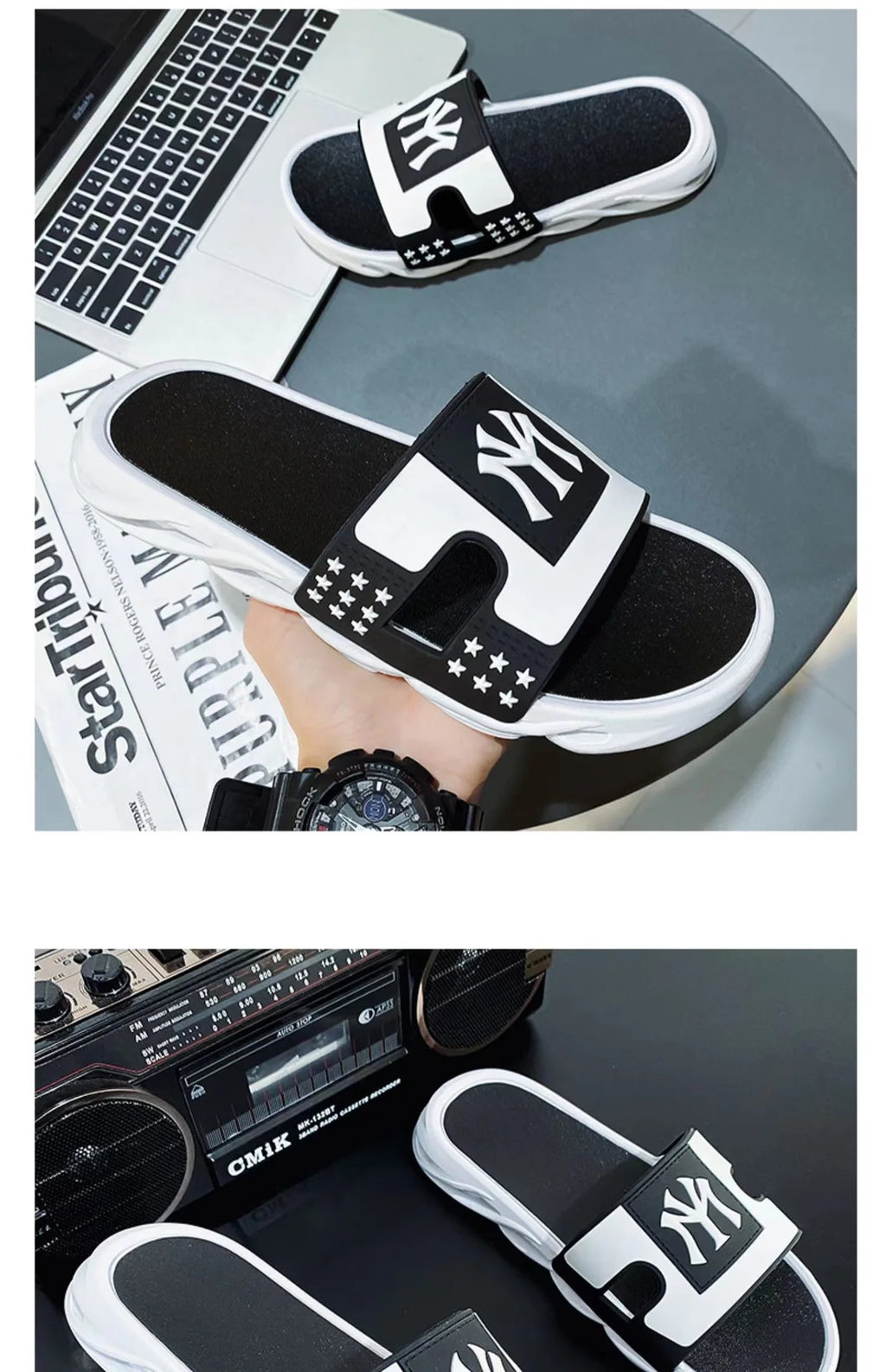 Summer Sandals Slippers Men Beach Outdoor Non-Slip Fashion Flip-Flops Brand Sports Street Wear Casual Shoes Ciabatte Uomo Trend