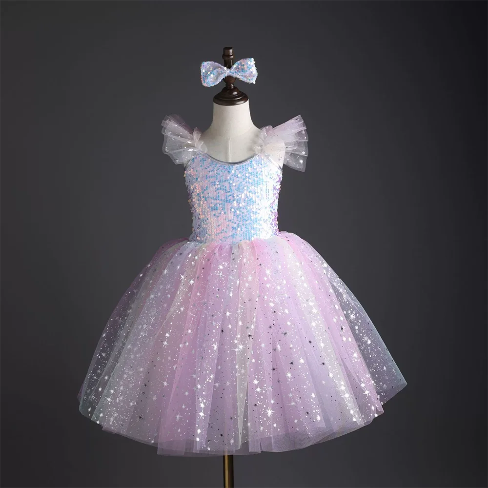 Summer Stage Girl Dress Tutu Ballerine Dance Kids Ballet Leotards Party Baby Dresses Outfit Ballet Girls Clothing Vestidos