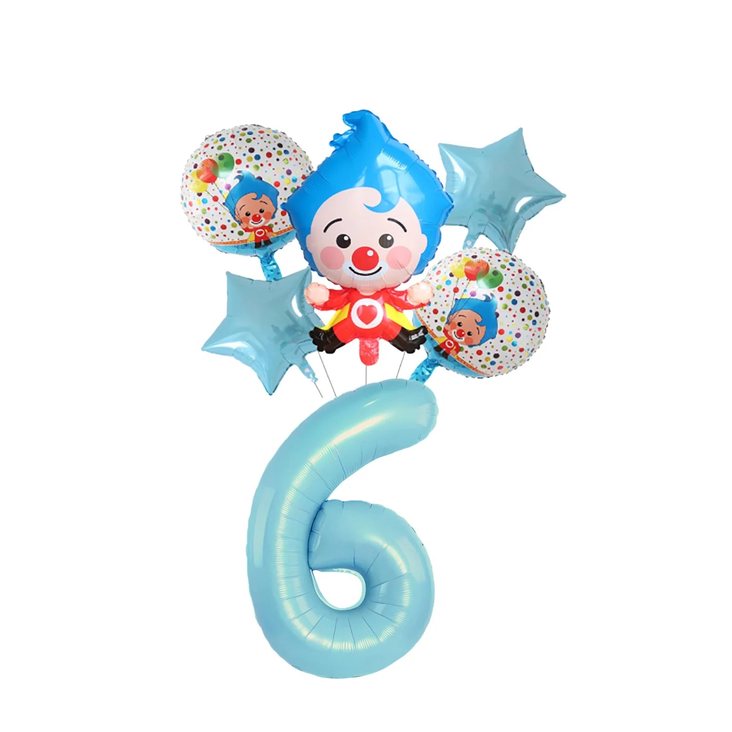 Catoon Clown Birthday Party Decoration Cute Tableware Cup Plate Balloon Banner Backdrop Gift Bag Favors for Kids Baby Supplies