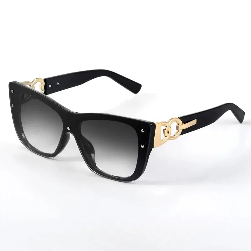 New Fashion Big Frame Cat Eye Sunglasses For Ladies Street Shot Fashionable Sunglasses for Women Driving Shades UV400 INSV