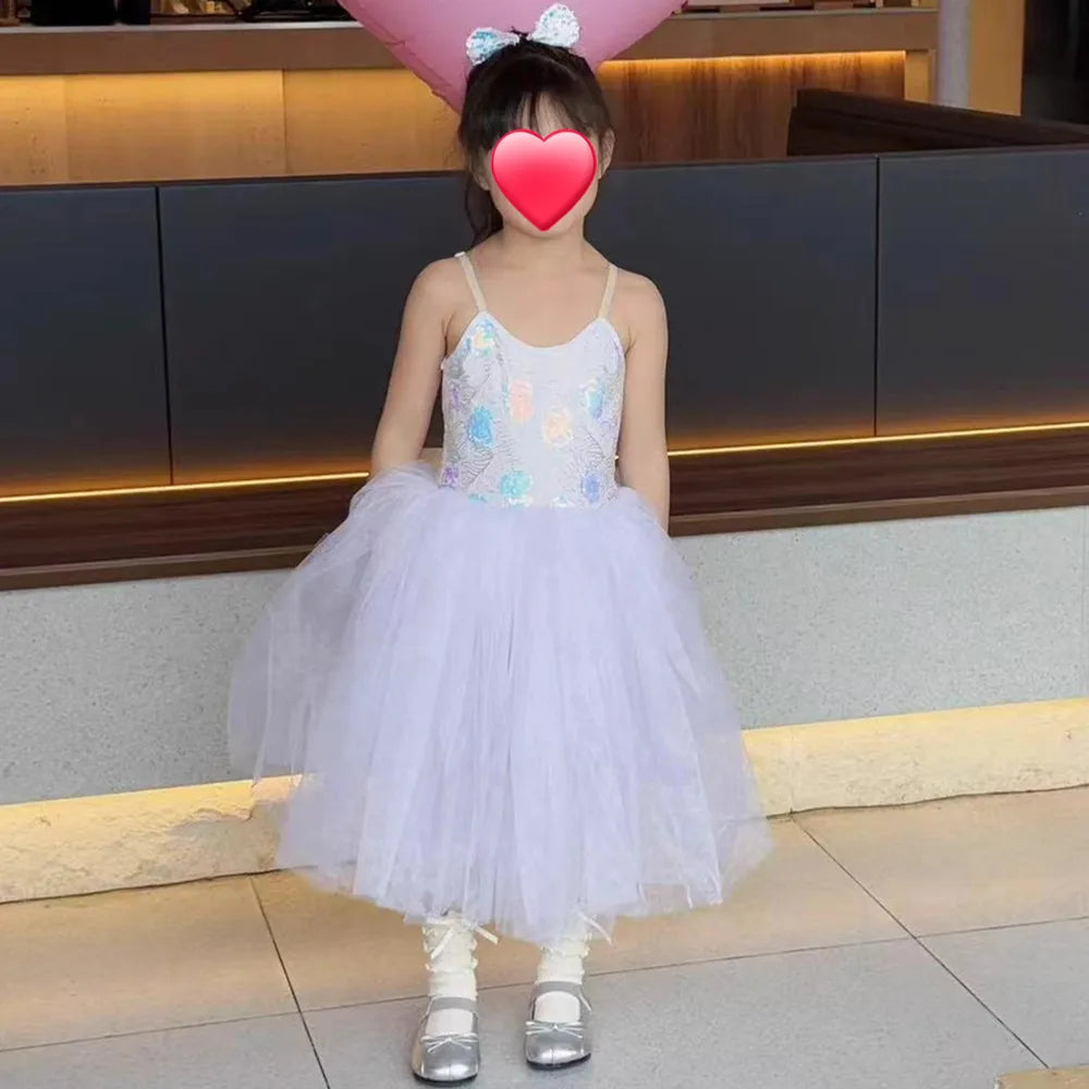 Summer Stage Girl Dress Tutu Ballerine Dance Kids Ballet Leotards Party Baby Dresses Outfit Ballet Girls Clothing Vestidos