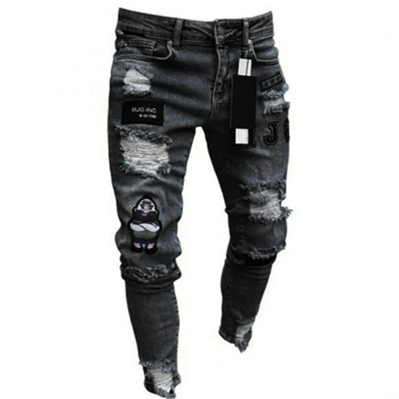 New 2025 high-quality Fashion Casual Cotton Business Black Denim Pants Male Trousers Men's Stretch Regular Fit Jeans S-XXXL