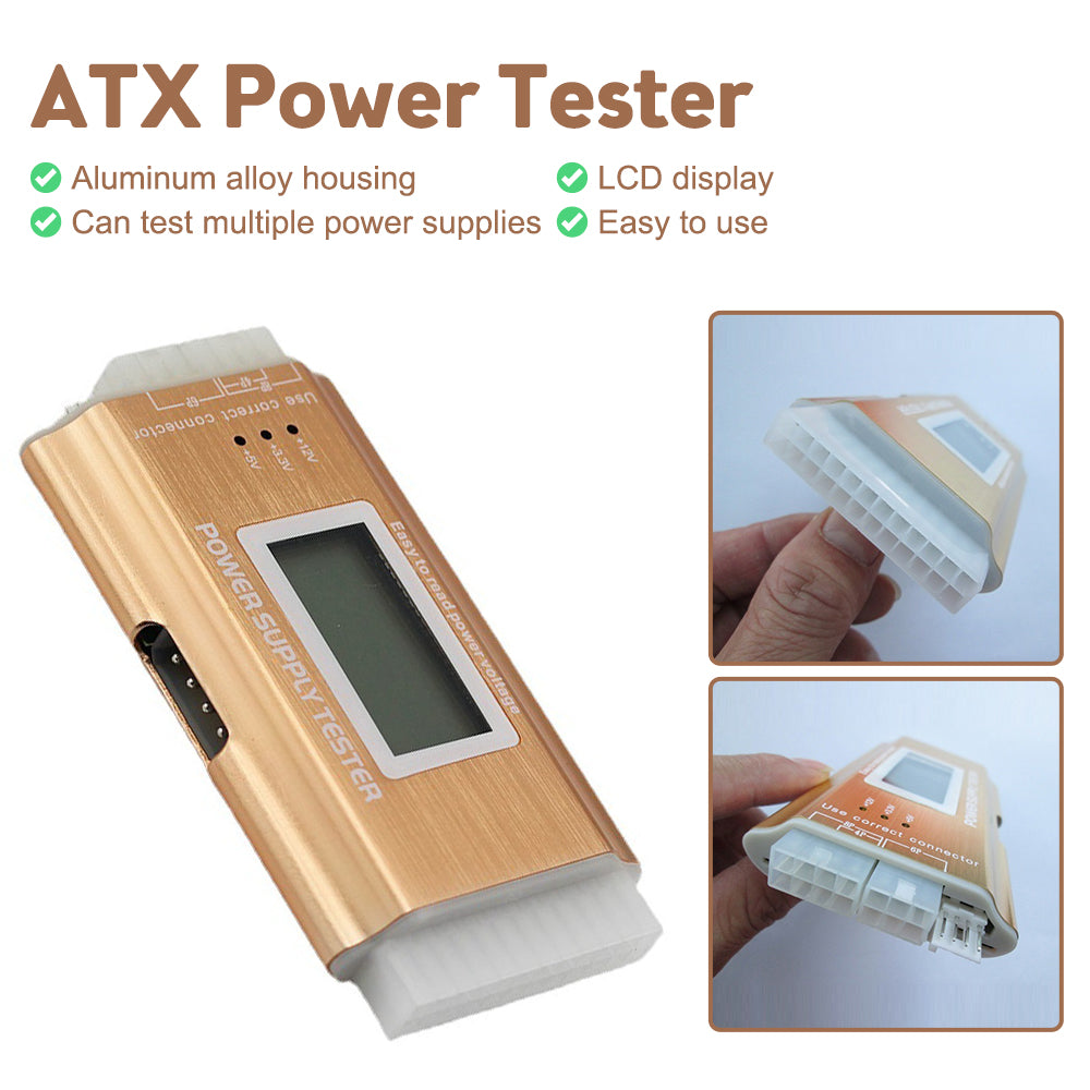 Digital LCD Display Power Supply Tester PC Computer Tester Checker ATX BTX ITX SATA HDD Interface Measuring Diagnostic Test Tool
